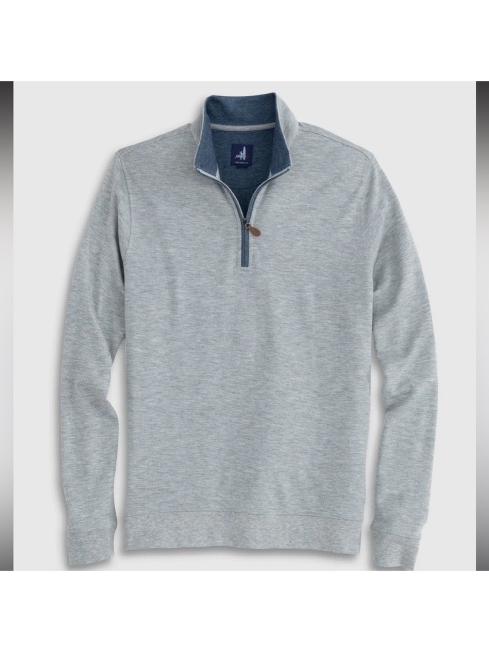 johnnie-O Sully Quarter Zip Pullover in Gray , Size Medium, Size: M